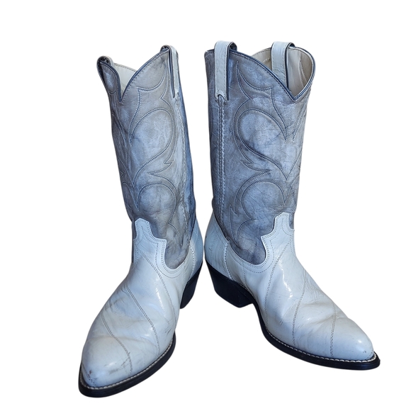 Vintage Shoes - Rocky 5971 Vintage Coastal Cowgirl Rocky Boots Women Gray White Made USA